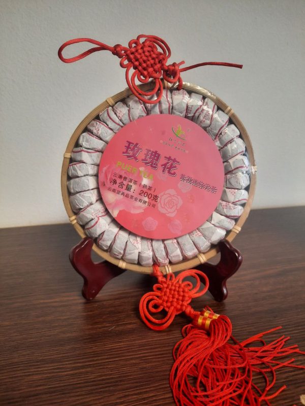 Gift set of shu (black) puers with rose