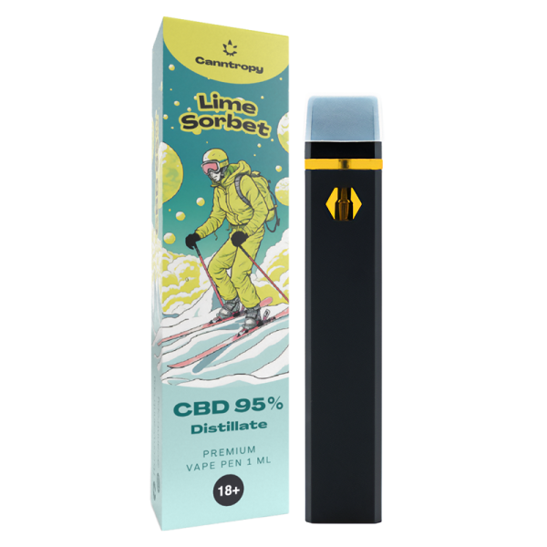 Canntropy CBD Vape Pen Lime Sorbet, CBD 95 %, 1 ml