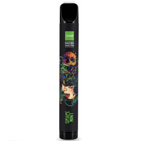 Euphoria H4CBD Disposable Vape Pen Grape Mint, H4CBD 50 %, 2 ml